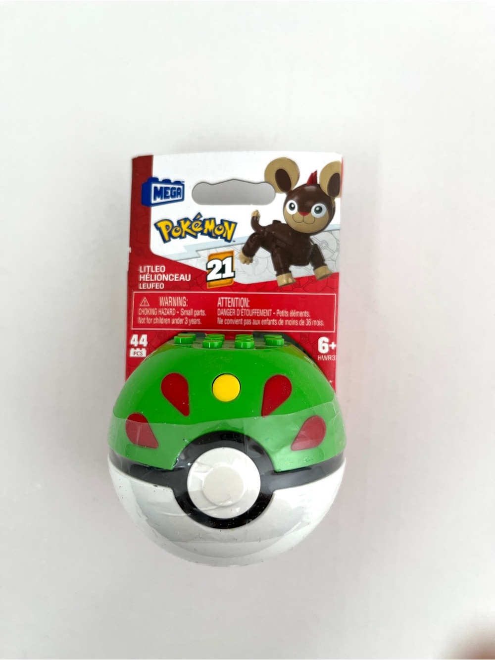 Brand New MEGA Pokemon Ball #21 Litleo Building Set ( HWR31)